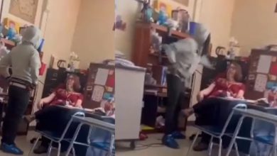 Photo of Maestra de secundaria es golpeada por un estudiante mientras los alumnos se reían